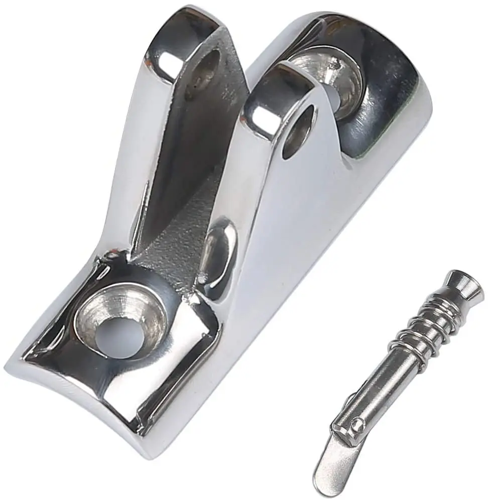 Stainless Steel Bimini Top Deck Hinges Fitting Concave Base
