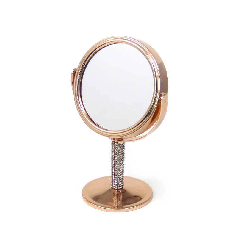 Compact Metal Wind Table Standing Mirror 360 Rotating Vanity Mirror Shaving Makeup Mirror For  Dressing Table Dressing Room