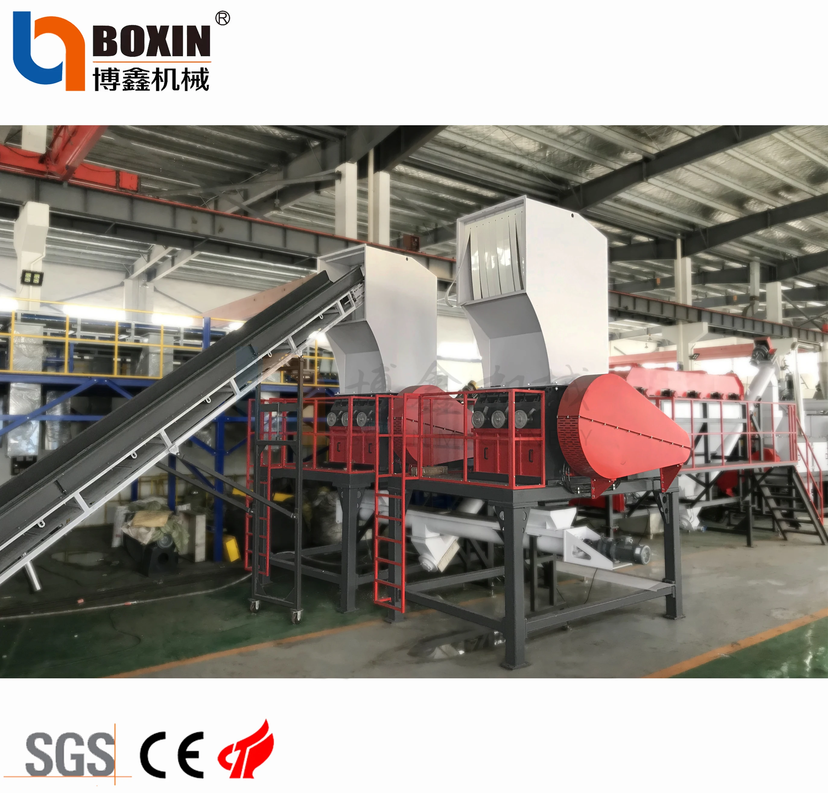 PET Bottle to Polyester Staple Fiber Level Plastic PET Bottles Crushing Washing Drying Recycling Machine Line