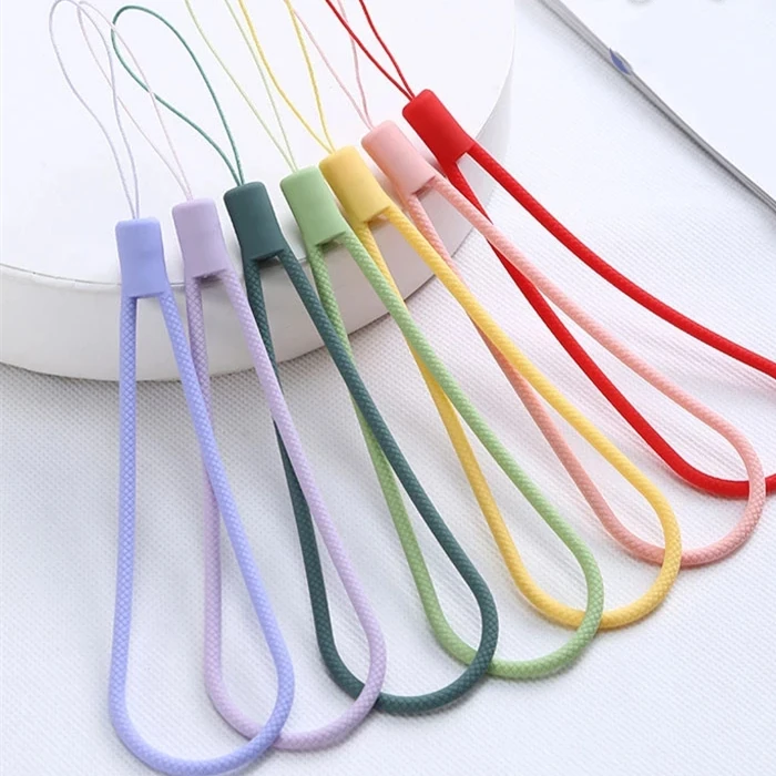 Wrist Straps Hand Lanyard Silicone Charms for Mobile Phone Camera Keys Cord Chain Cute Lanyard Keychain Keycord Hanging