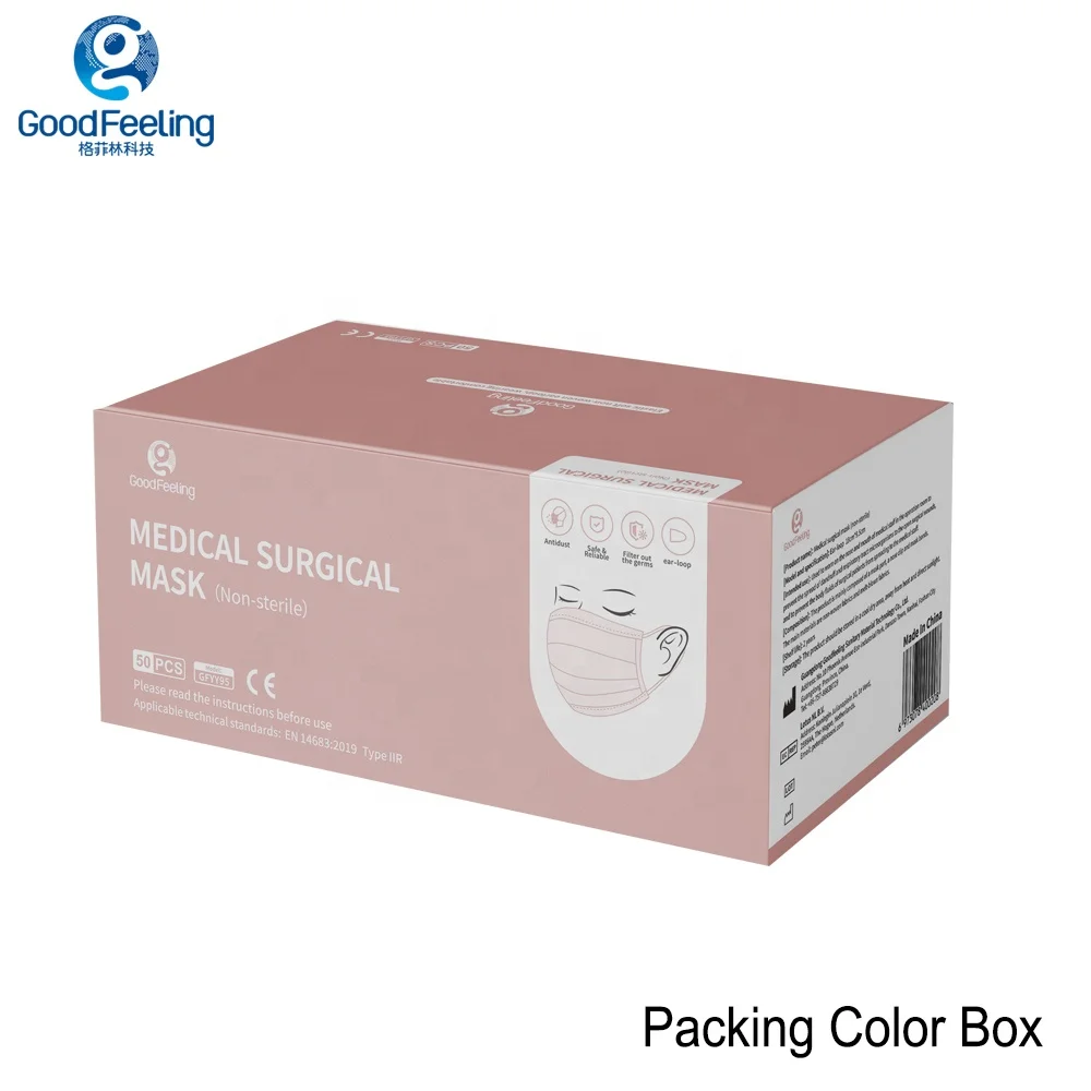 Фабрика петли уха 50 шт в наборе 3 слоя maskss EN14683 одноразовая маска для лица