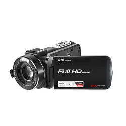 professional full hd 1080p digital video camcorder with 3.0' touch display and 10x optical zoom video camera