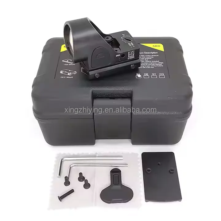 Tactical  Reflex Red Dot Sight SRO Hunting Outdoor Lights Fit 20mm  Wholesale Price  Laser engraving  seismic