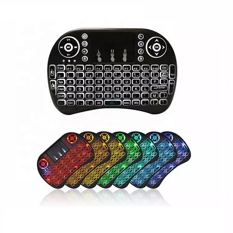 I8 Portable Custom layout 2.4GHz mini Wireless Backlight keyboard  handheld Keyboard for smart TV/TV box computer