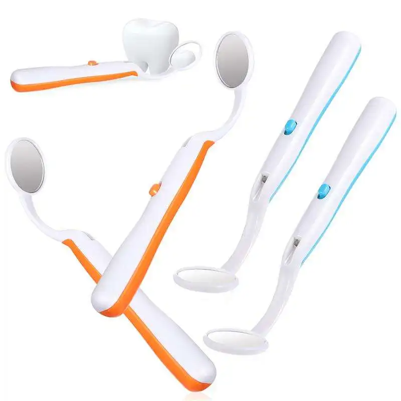 Dental Plastic Handle Anti-Fog LED Intraoral Mouth Mirror / LED Dental Mirror