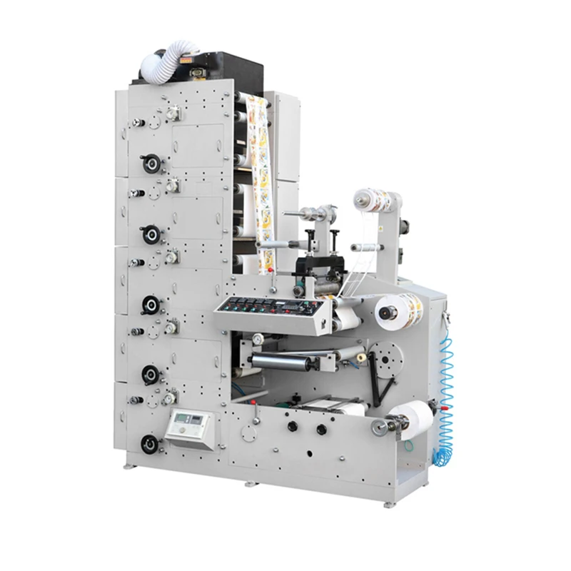 Auto 6 color label flexographic printing machine roll to roll flexo printer machine 6 color