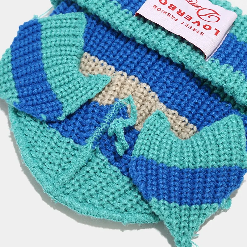 Winter And Autumn Fashion Cute Wholesale Warm Knitted Beanies With Ears Unisex Custom Logo Hats winter hats for men