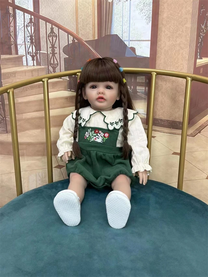 NPK 60cm Kids Toys Doll Soft Cloth Body Reborn Toddler Girl Doll Princess Lifelike Soft Touch Baby Doll Gifts for Children