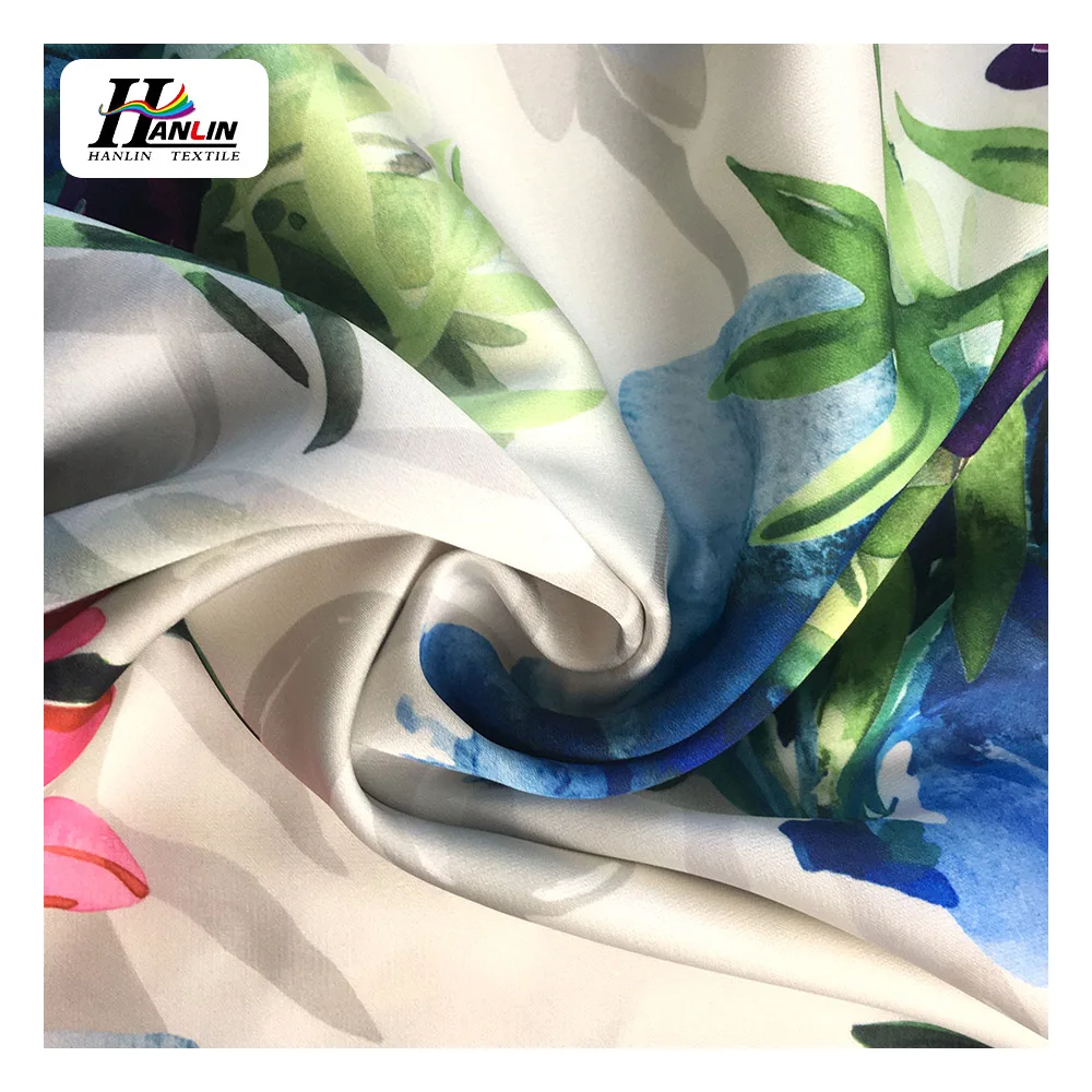 50D satin silk digital print Spandex Fabric for dubai market with hundreds design