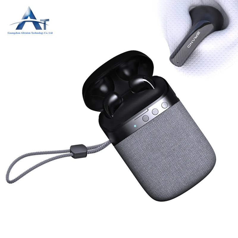 Factory Price Newest 2 in 1 Wireless Blue Tooth TWS Earphone BT Speaker with Earbuds