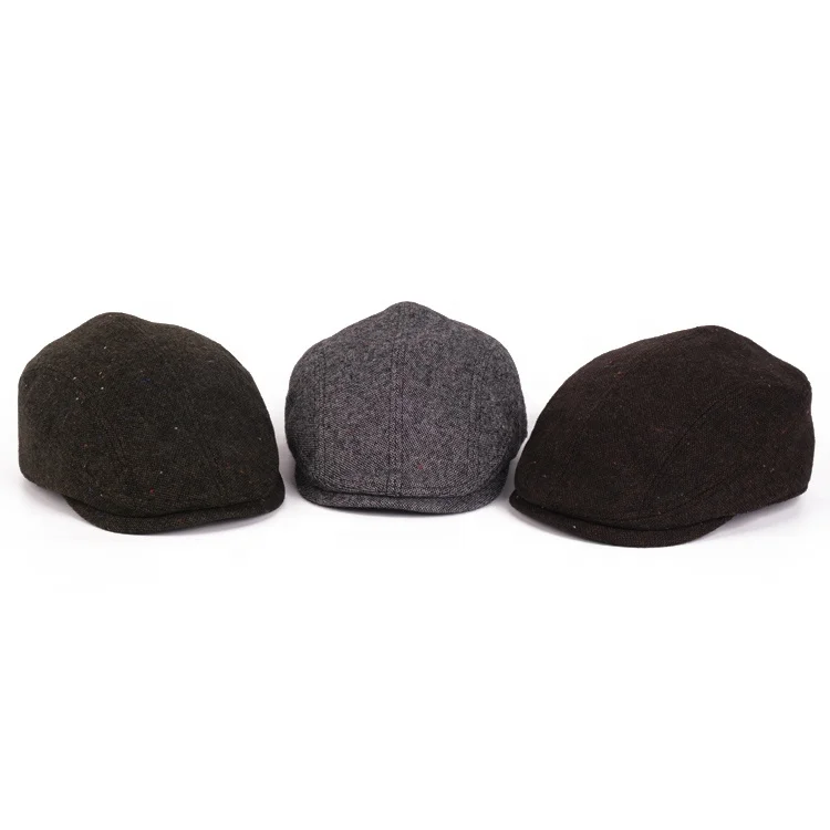 High Quality Vintage Female British Plain Male Unisex Adult Wool Newsboy Ivy Cap