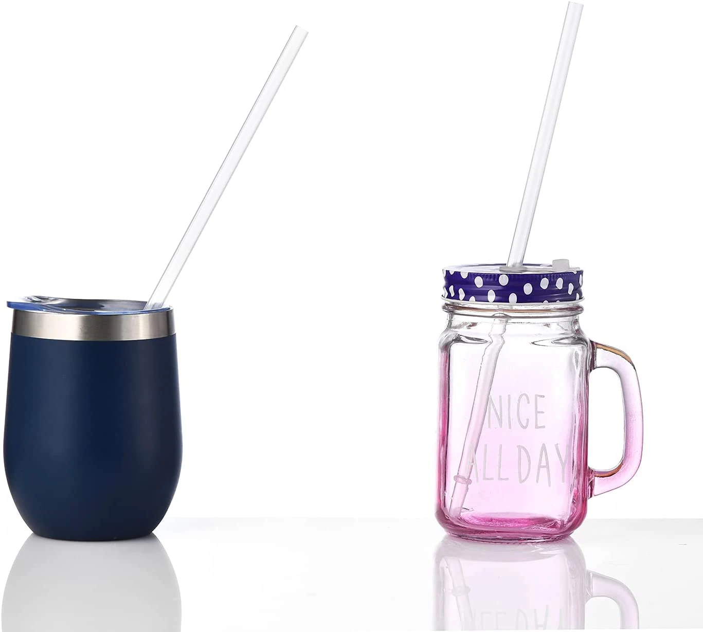 PP straight straw hot selling Reusable Drinking Straw Thick Plastic Straws with Cleaning Brush