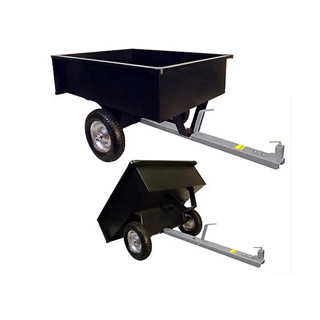 
Steel garden trailer lawn tractor farm light trailer mower tow -behind tipper trailer dump cart 