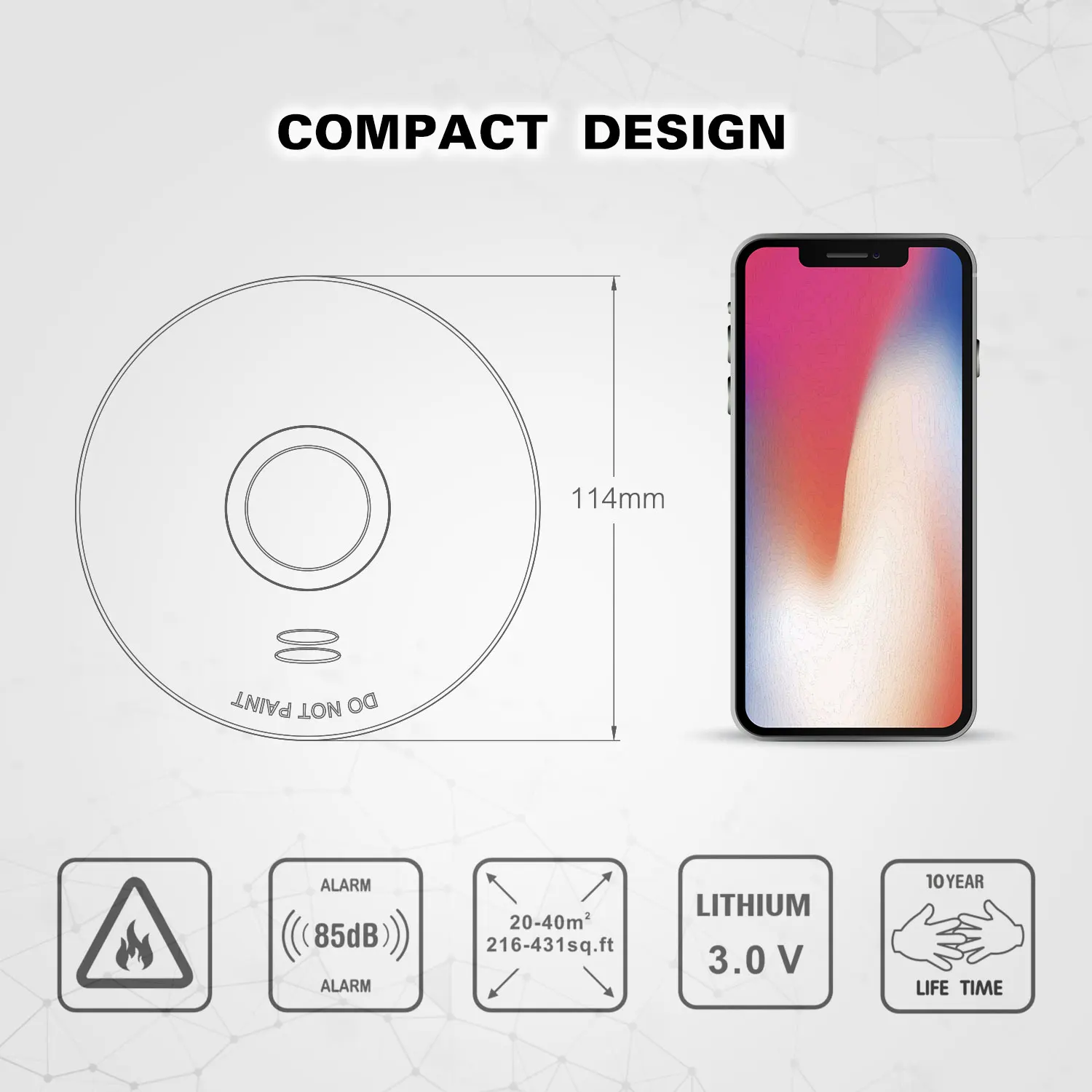 Производство ACTIVFIRE австралийская стандартная охранная сигнализация постоянного тока 3 в Встроенная литиевая батарея взаимосвязанный Детектор дымовой сигнализации