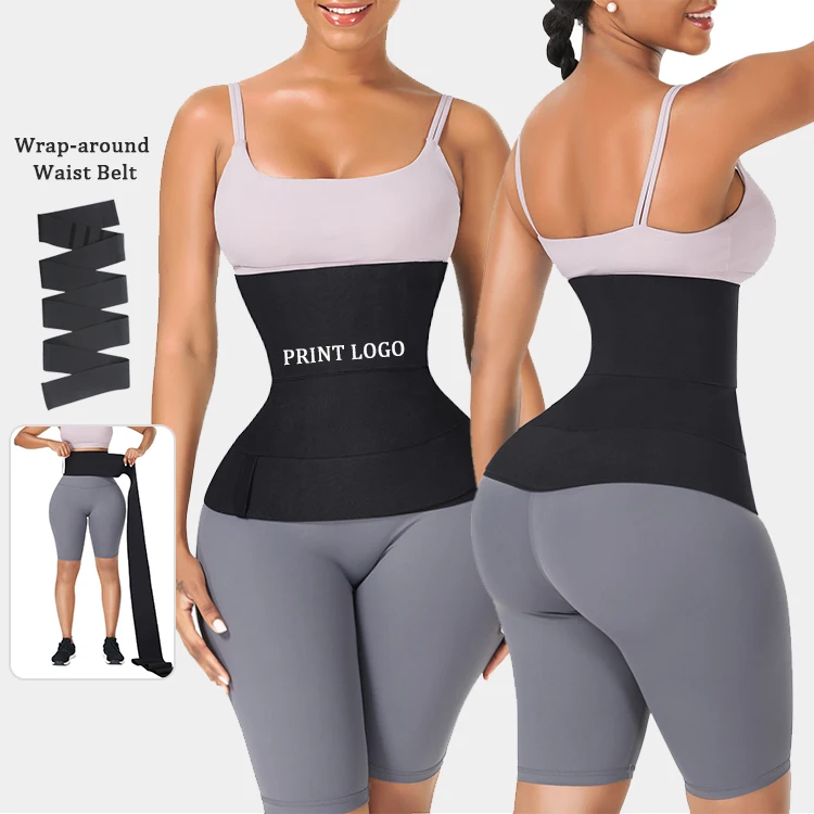 Custom Logo Compression Weight Loss Shapewear Waist Trainer Tape Women Slimming Shaper Elastic Wrap Waist Belt