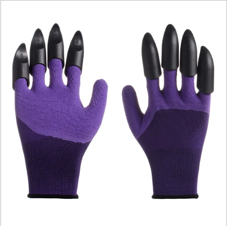 4/8 Hand Claw ABS Plastic Garden Rubber mitten Gardening Digging Planting Durable Waterproof Work Outdoor Gadgets 2 Style