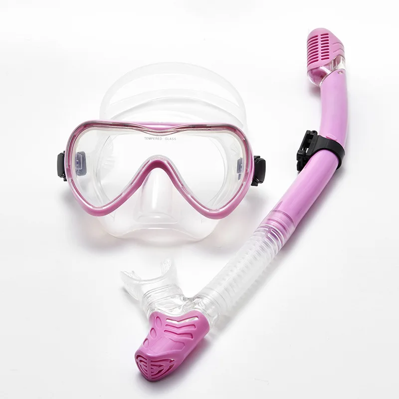 Deep sea dry scuba diving equipment underwater kit mask and snorkel set for adults breathing tube