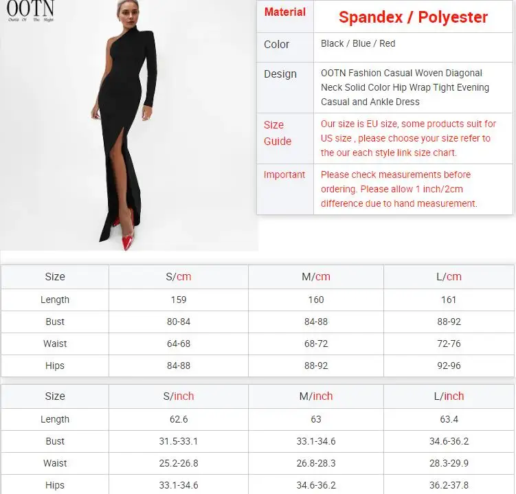 OOTN Long Elegant Dresses for Women Summer One Shoulder Maxi Dress Bodycon Sexy Black Slit Formal Wedding Evening Party Dress