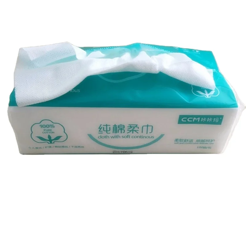 
Reusable Soft Cleaning Face Towel Makeup Remover Tissues Disposable Baby Cotton Wipes Non woven Cotton Tissue Paper 