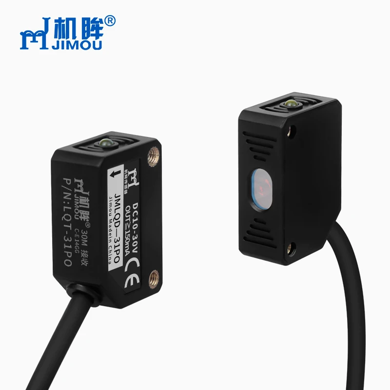 High Quality DC Laser Sensor with Easy Installation Square Shell Diffuse Beam Mode NPN PNP Optical Switch Distance Measurement