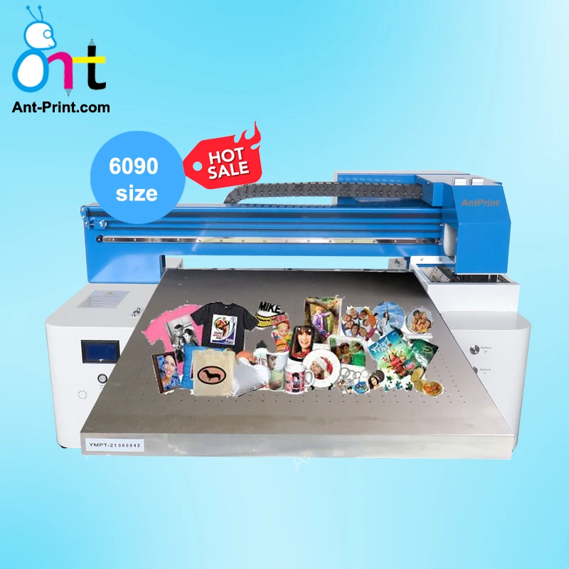 New arrival uv printer 6090 big format 60*90 inkjet printer 3d uv ballpoint pen phone case varnish oil uv printer