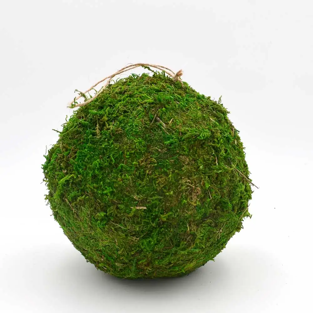 
Wholesales Resin Garden Green Moss Stone Spring Decoration ball Shape Garden Moss Rock Decor 
