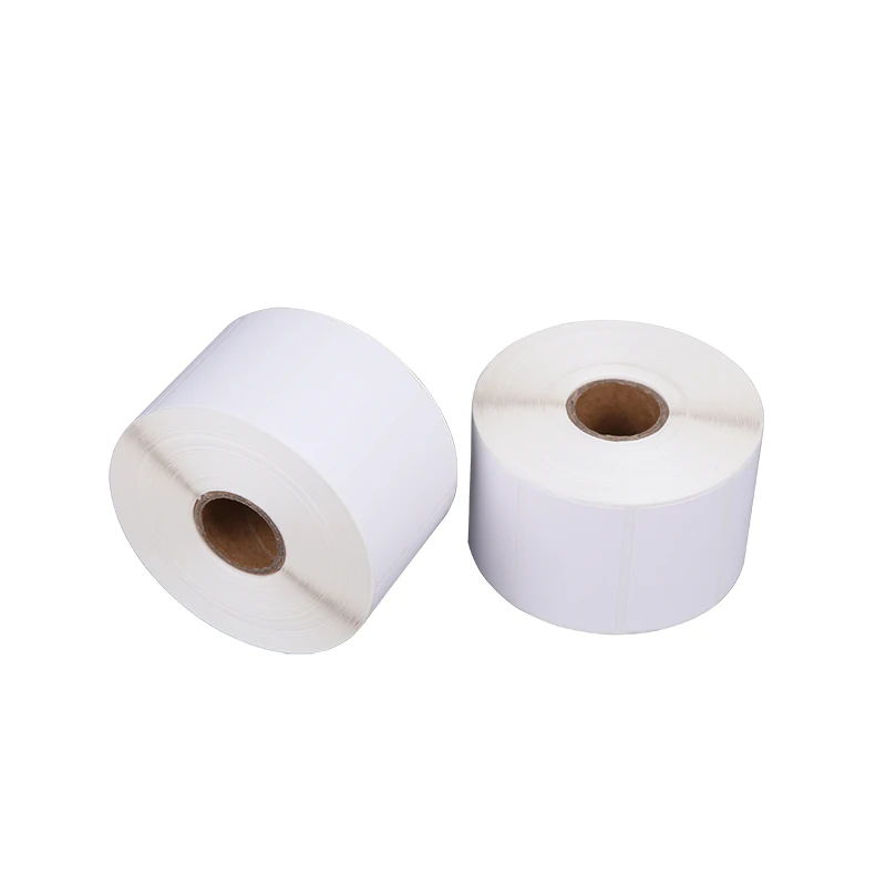 Direct manufacturing white glassine 58 x 30 mm with high quality three way protect barcode asset thermal sticker label