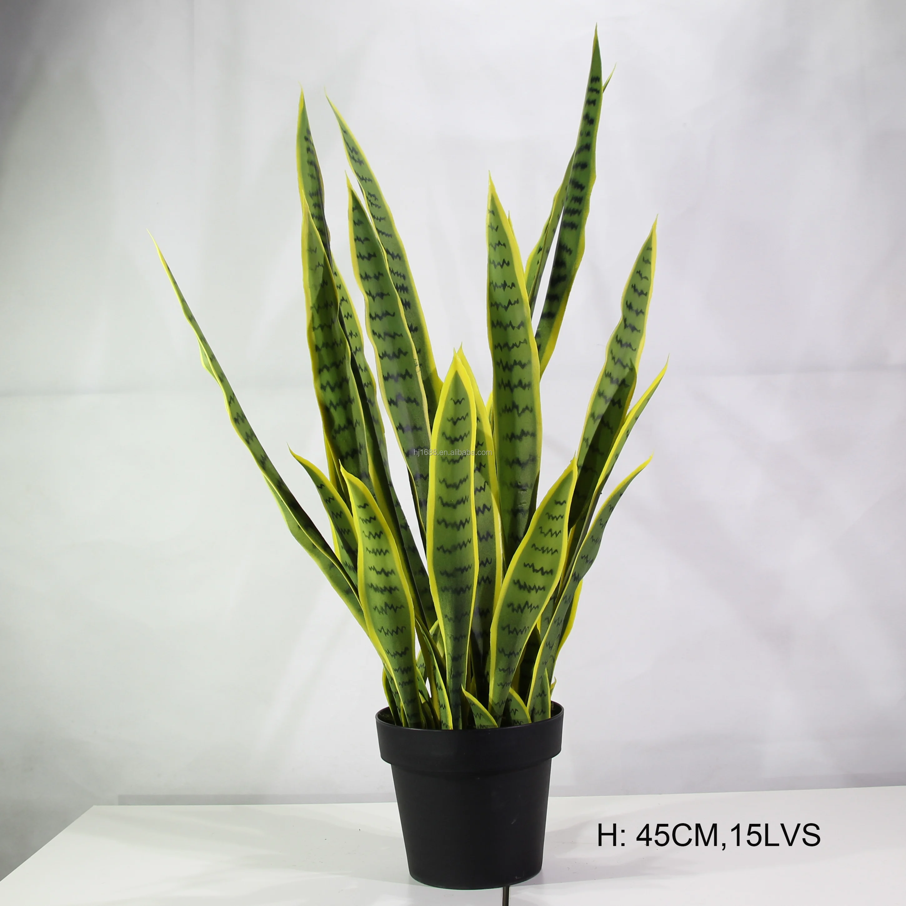 Factory Real Touch Cheap Anti-UV Succulent Plant Home & Garden Decorative Faux Potted Artificial Snake Plant Sansevieria Plant