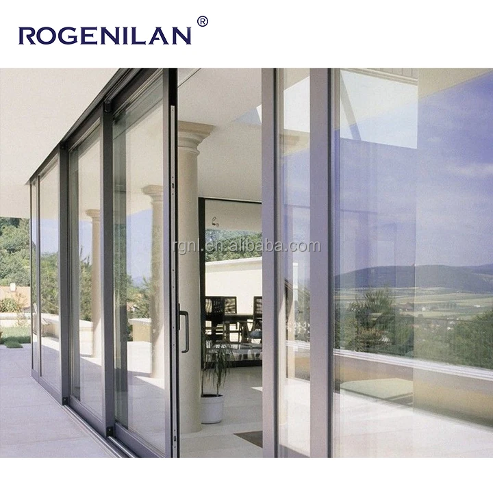 Terrace Energy Efficiency Glazed Lift Slide Door Aluminum Commercial French Luxury Large Glass Sliding Door