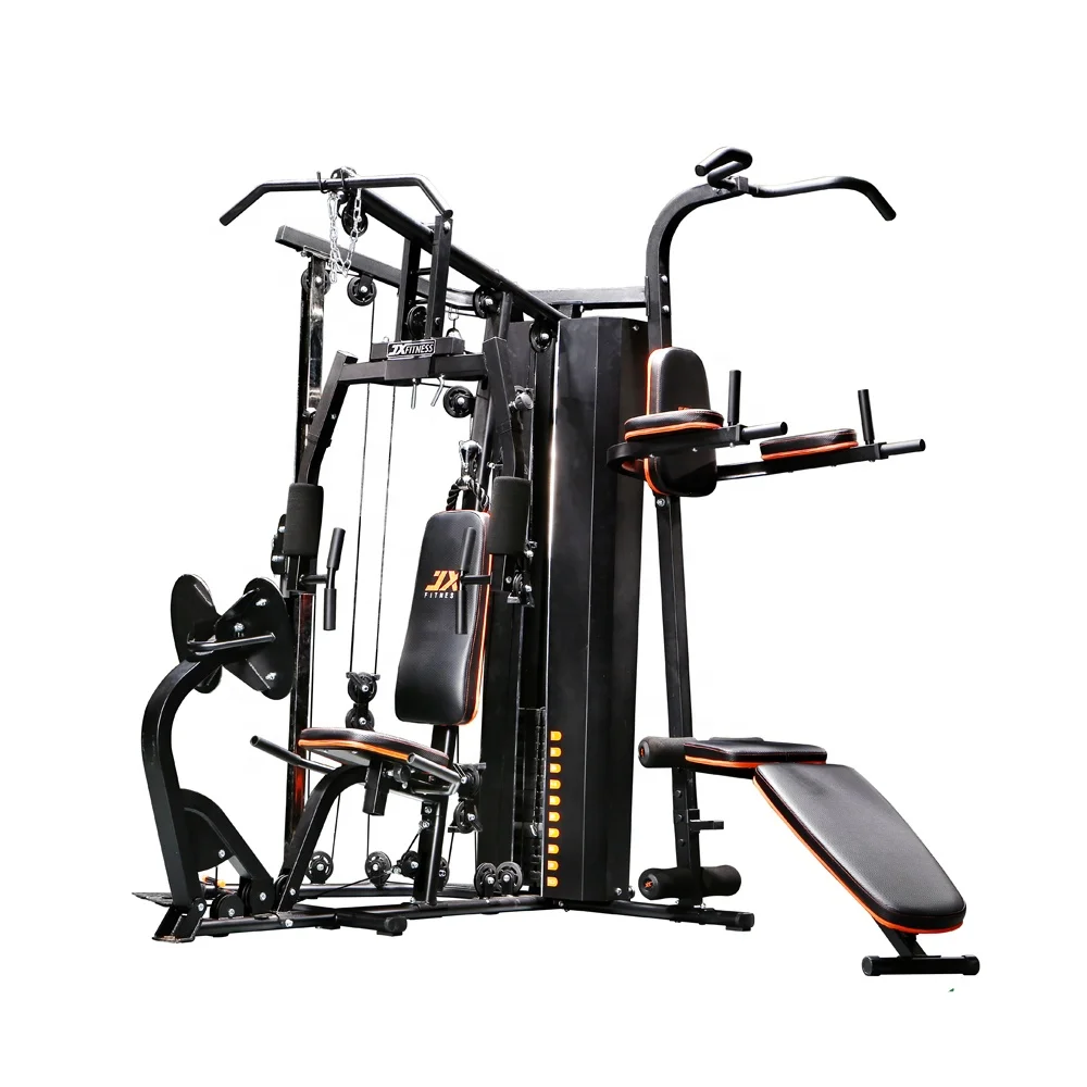 
JX-DS927 Three Station cross trainer Home Gym equipment lat pull down pull up squat rack 