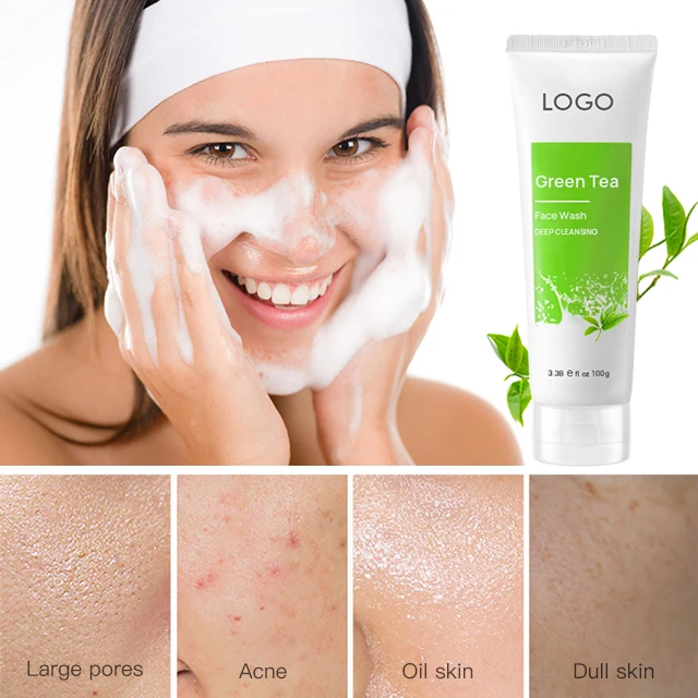 Private Label Enzyme Exfoliating Aqua Dead Skin Peeling Gel Exfoliator Green Tea Face Clean Wash
