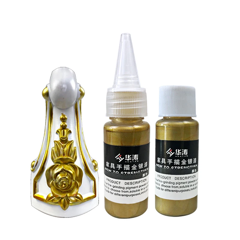 Quality Gold Silver Colored Paint With Smooth Hard Quickly Used For Furniture Metals Spray Brush