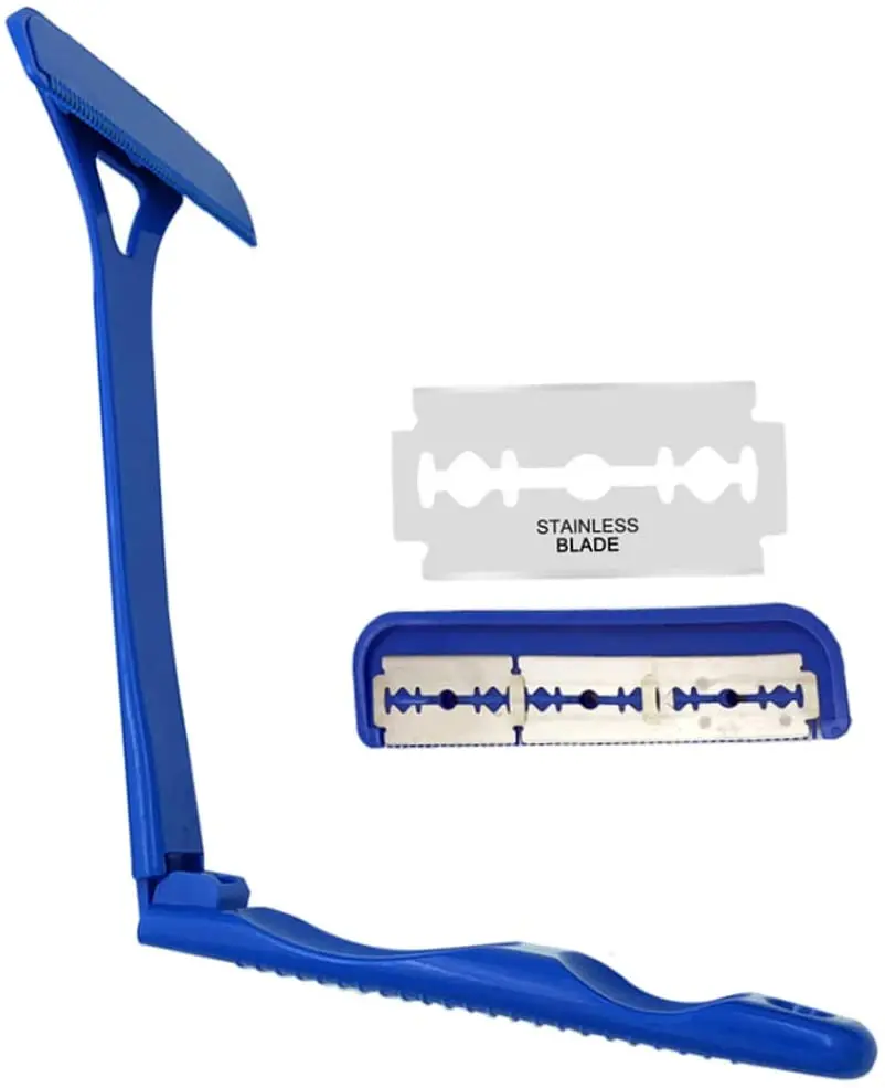 Back Hair Removal, Body Shaver with Foldable Long Handle Wet Or Dry Hair Trimmer Back Hair Shaver