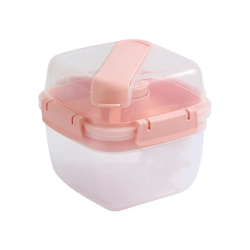 1400ML Air tight double layered Picnic box fruit salad box portable lunch box fresh-keeping food containers