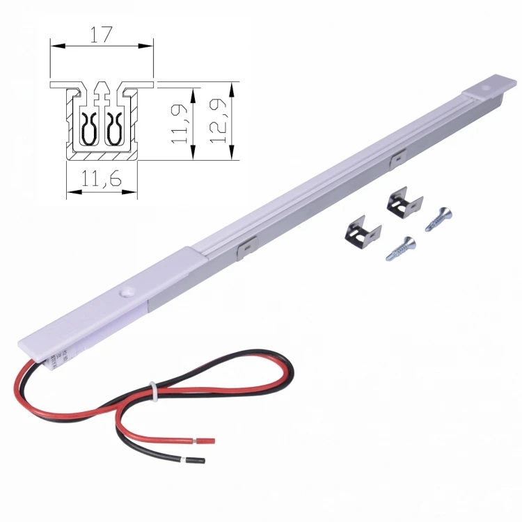  12v24v 2-проводной dc led мини алюминиевый профиль трека система линейный источник направляющей для полки супермаркета трек с входной