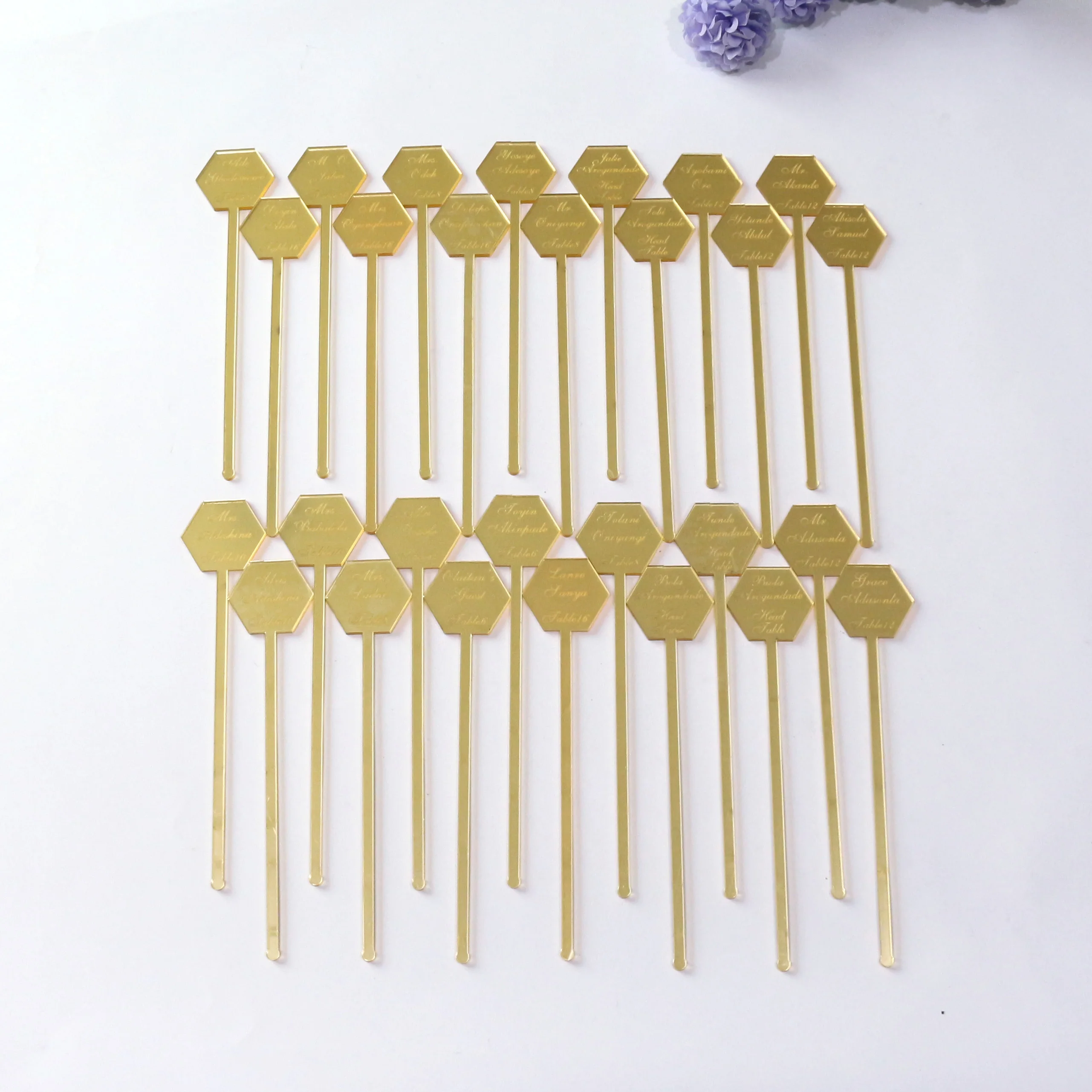 Personalised Drink Stirrers Stag Do Hen Party Decorations with customized different names custom stirr sticks
