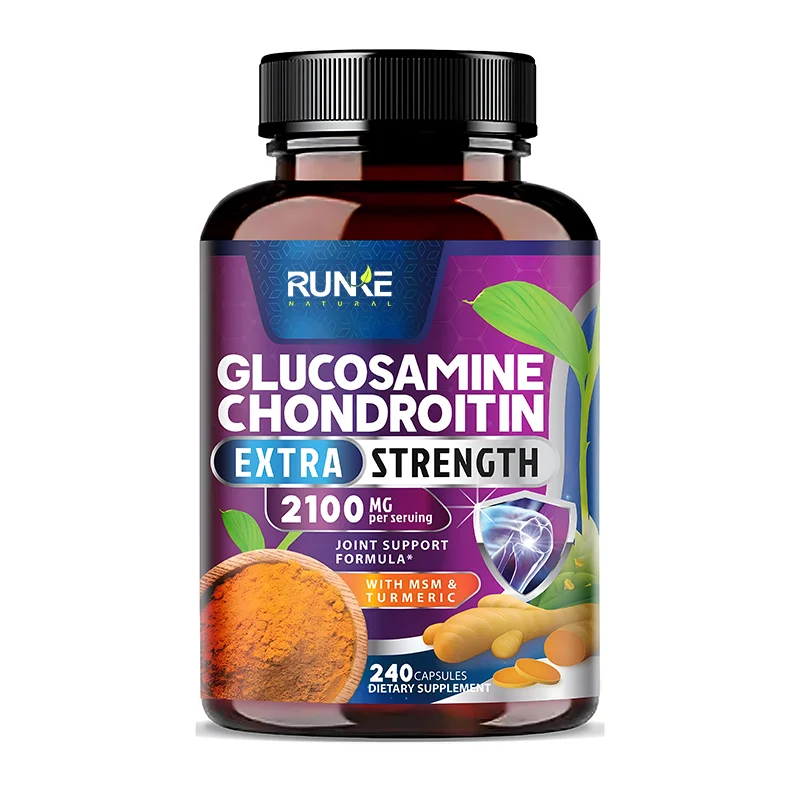 Wholesale Hot Selling  Bone Supplements 500mg Joint Mobility Turmeric Glucosamine Chondroitin MSM Hard Capsule