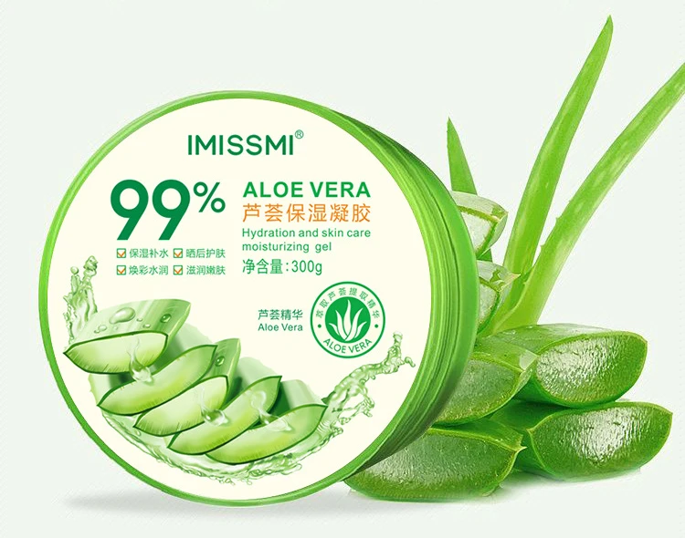 aloe vera gel 100% pure Soothing Gel for body and face sunburn repair