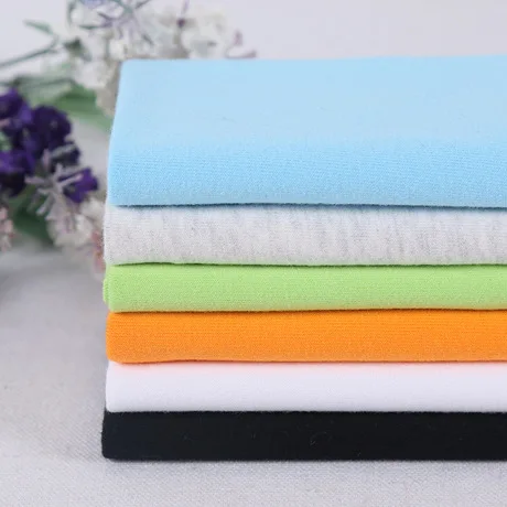 150g Cotton Jersey 32s Combed Cotton Knitted Plain Style Spring And Autumn Cotton T-shirt Fabric