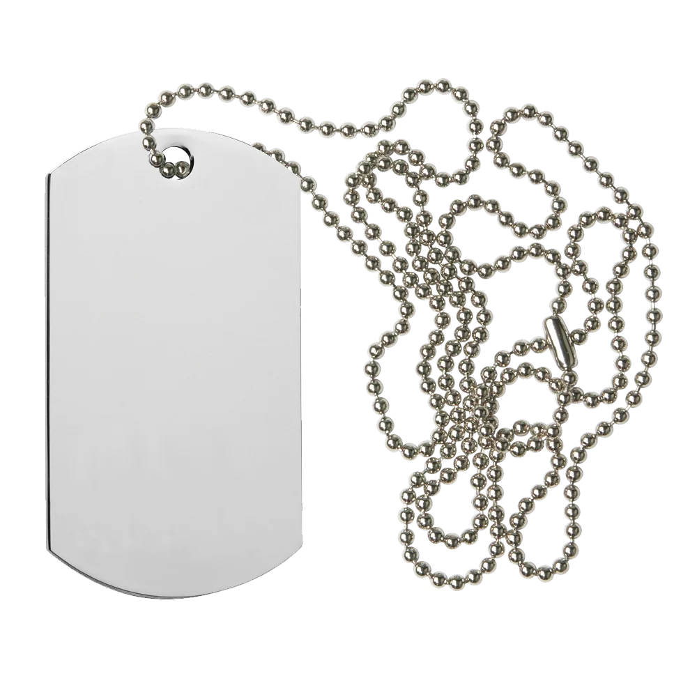 
custom personalized wholesale cheap metal necklace Aluminum sublimation blank army military dogtag dog tag 