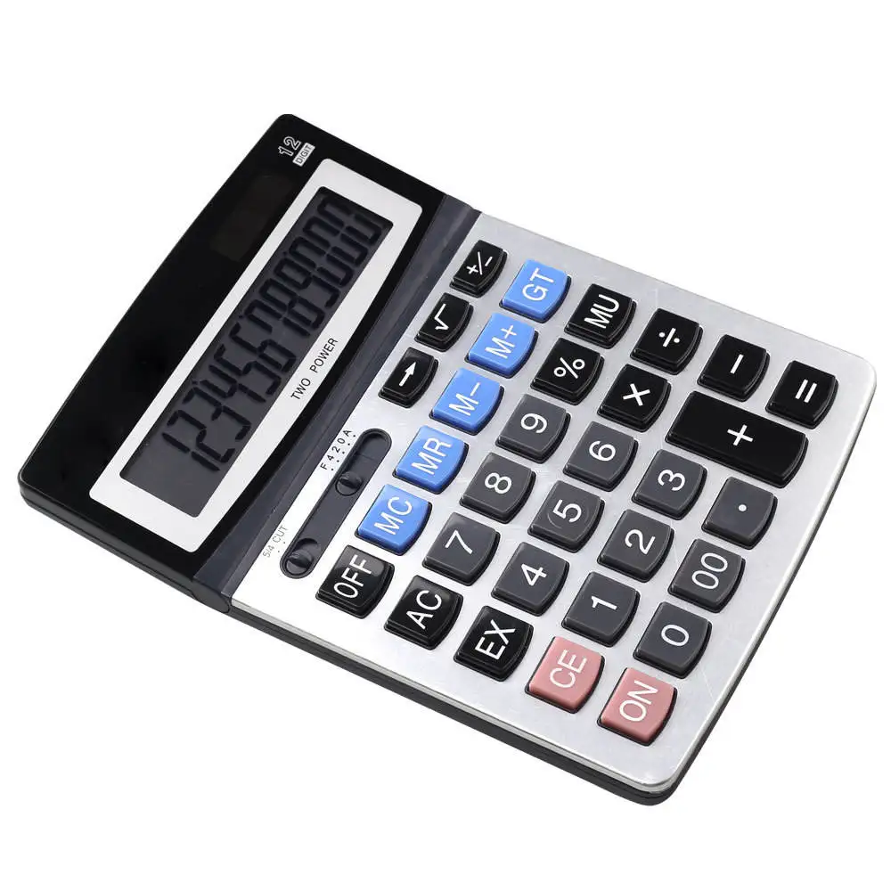 Digits Solar Calculator Digit Mini Student Scientific Calculator Promotional 240 Functions 12 Black Plastic Electronic Product
