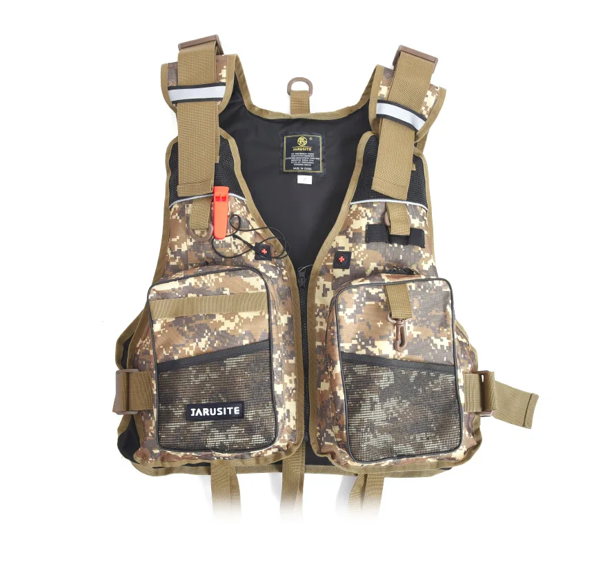 Outdoor Sport Fishing Life Vest Men Breathable Swimming Life Jacket Safety Waistcoat Survival Utility Vest Colete Salva-Vidas