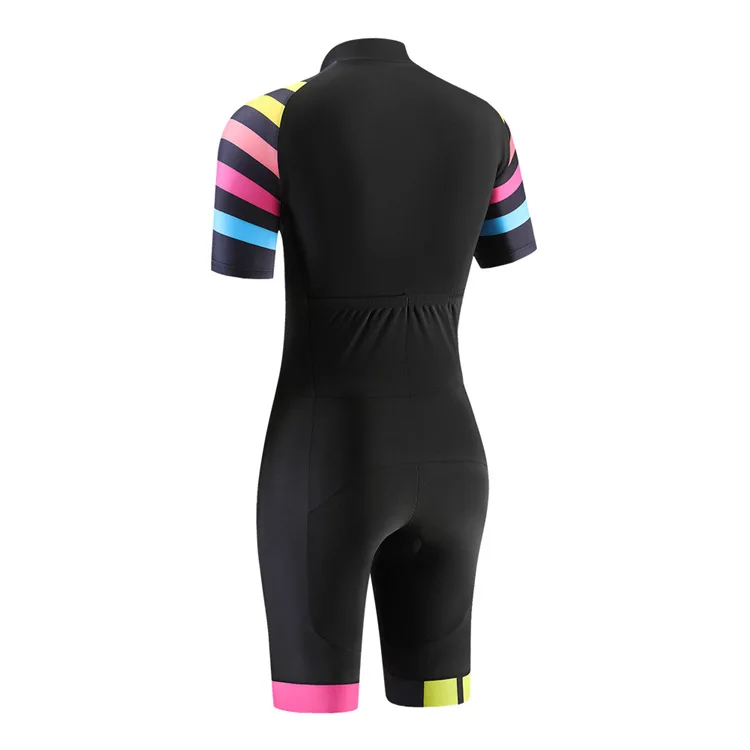 Newest women triathlon jumpsuit mountain road bike slimming breathable short sleeve cycling suit