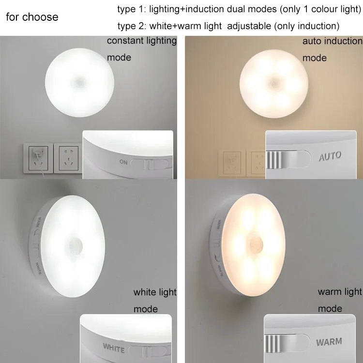 2 colors led motion human activated pir sensor toilet bedroom foot wall lamp small night lights for home cabinet wardrobe closet