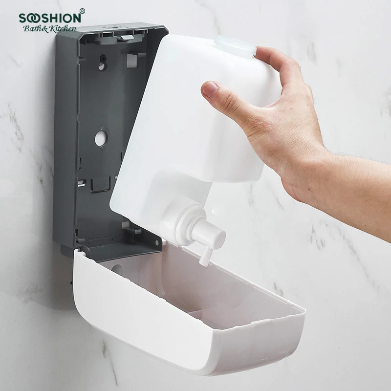 Wholesale 1000ML Refillable Wall Mounted Laundry Hand Soap Dispenser Manual For Hotel