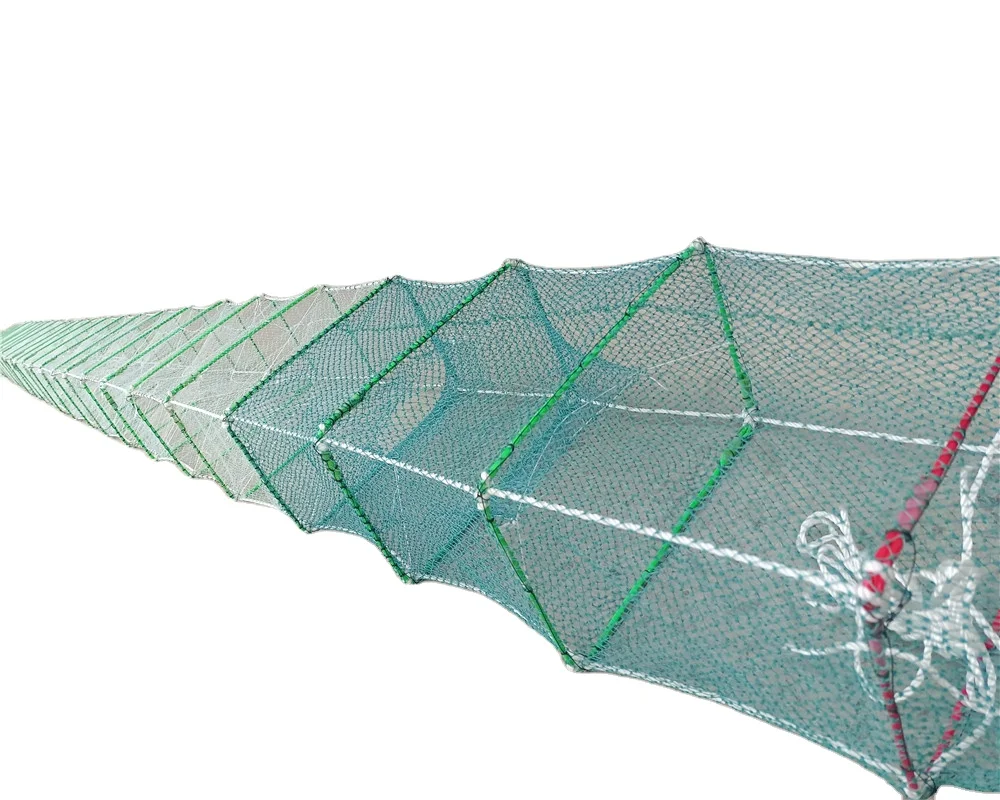 HDPE Long Trap Fishing Trap Cast Net Trap Fishing Live Crayfish/Crab/Lobster rong bay dragon bubu 9.5 meters