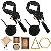 2 Packs Strap Clamps for Woodworking and Quick Release Band Clamps with 4 Corner Claws Thick and Sturdy Belt Clamps, Adjust