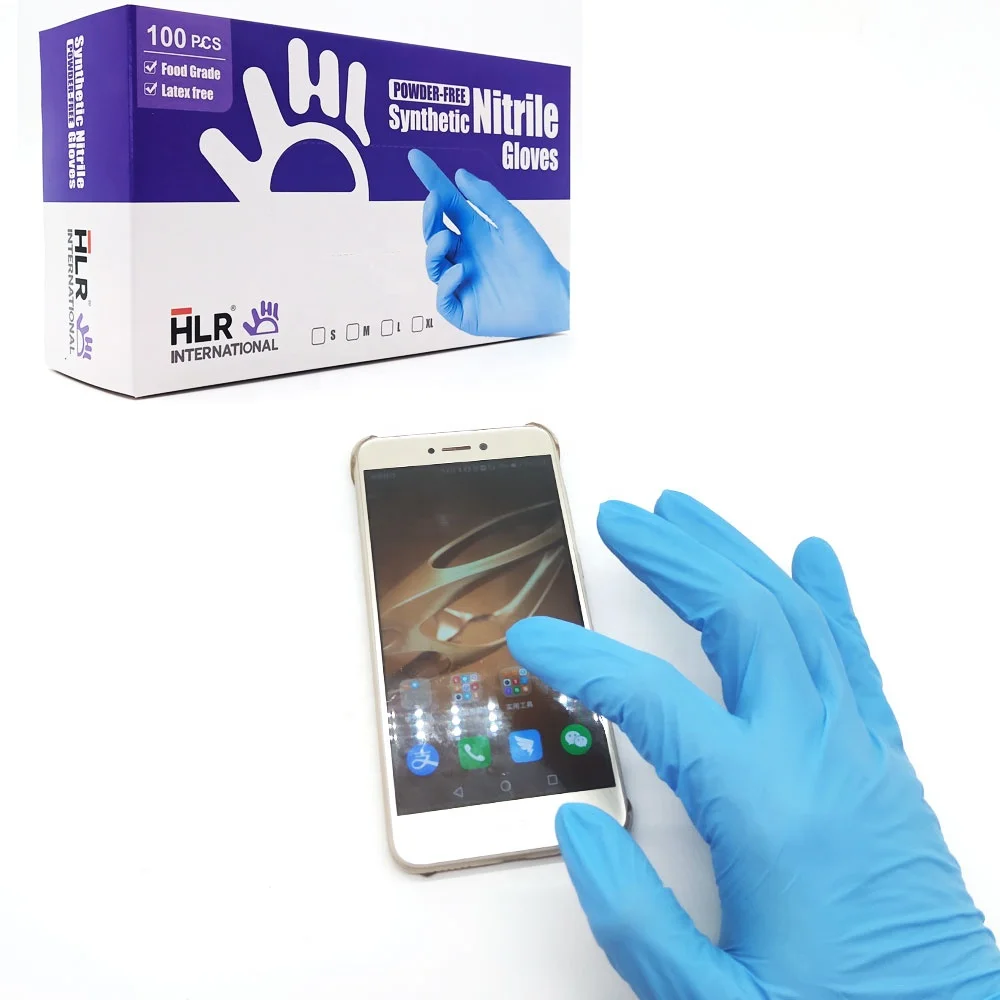 HLR Powder Free Synthetic Nitrile Medical Disposable Gloves