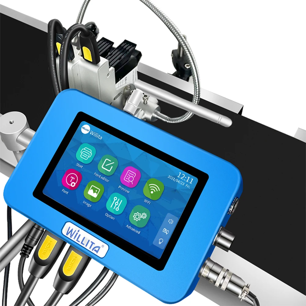 Automatic 25.4mm Inkjet Printer/online Ink-jet Coding Print Machine Expiry Date Printing Machine For Food,electronics