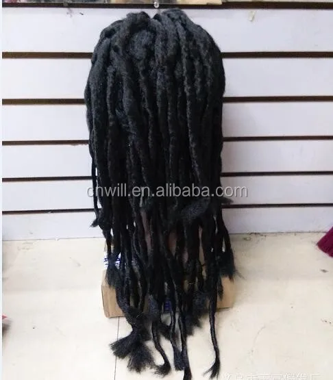 Men Dreadlocks Wig Dreadlocks Rasta Dreadlocks Hiphop Dance Synthetic Cosplay Wig Twist Braids Wig